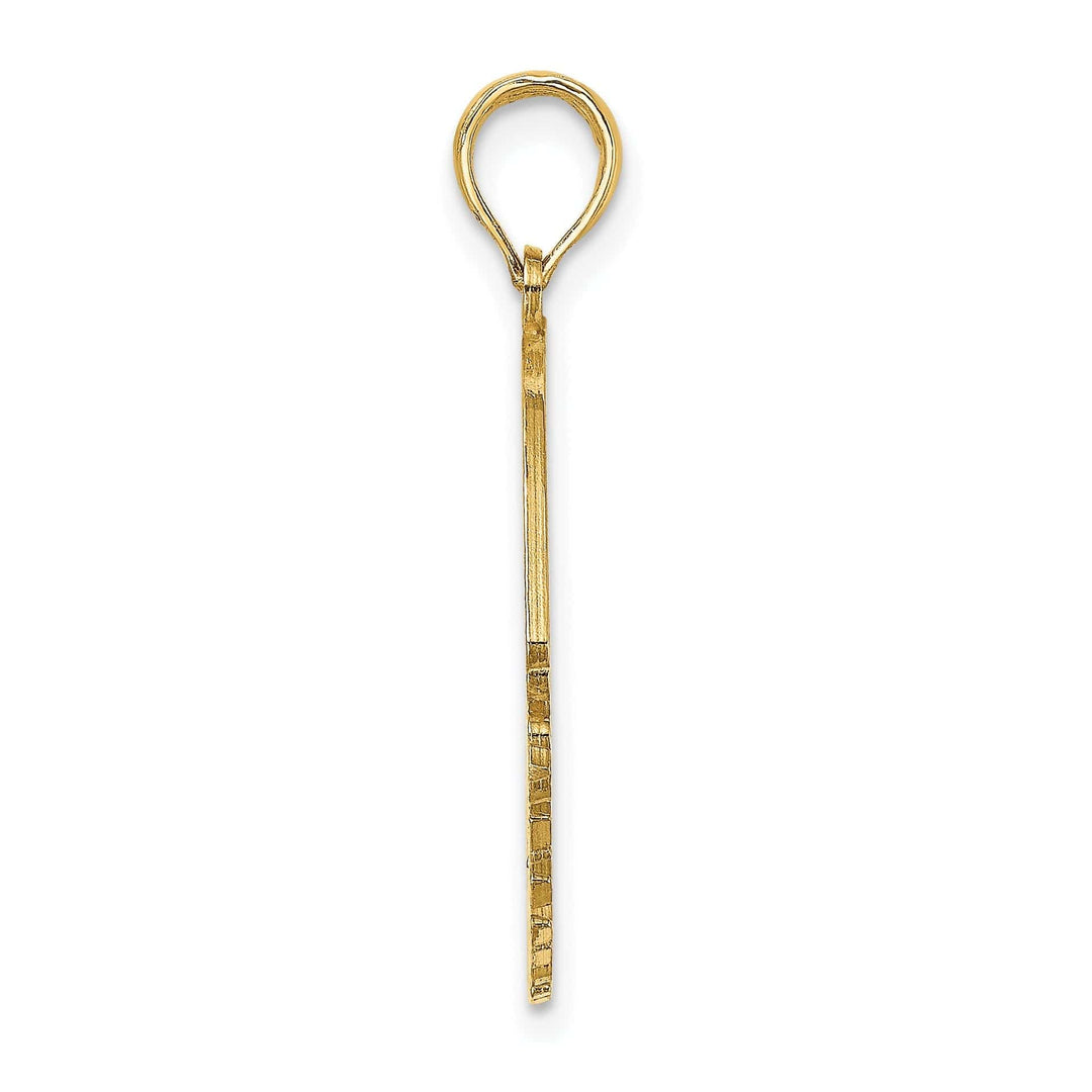 Lovely Rita's Pendants & Charms 14K Yellow Gold Polished Finish Saint Thomas Cut Out Angelfish Design Charm Pendant