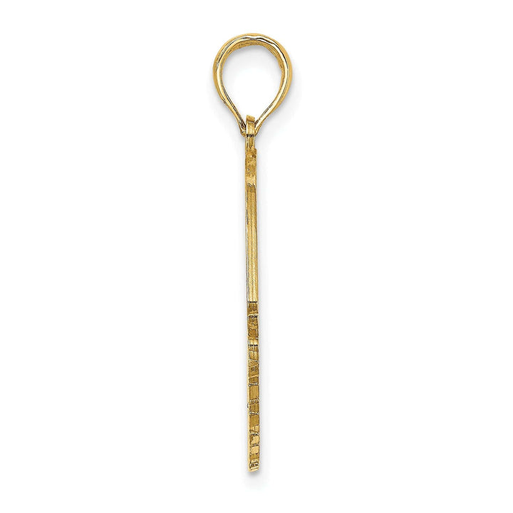 Lovely Rita's Pendants & Charms 14K Yellow Gold Polished Finish Saint Thomas Cut Out Angelfish Design Charm Pendant