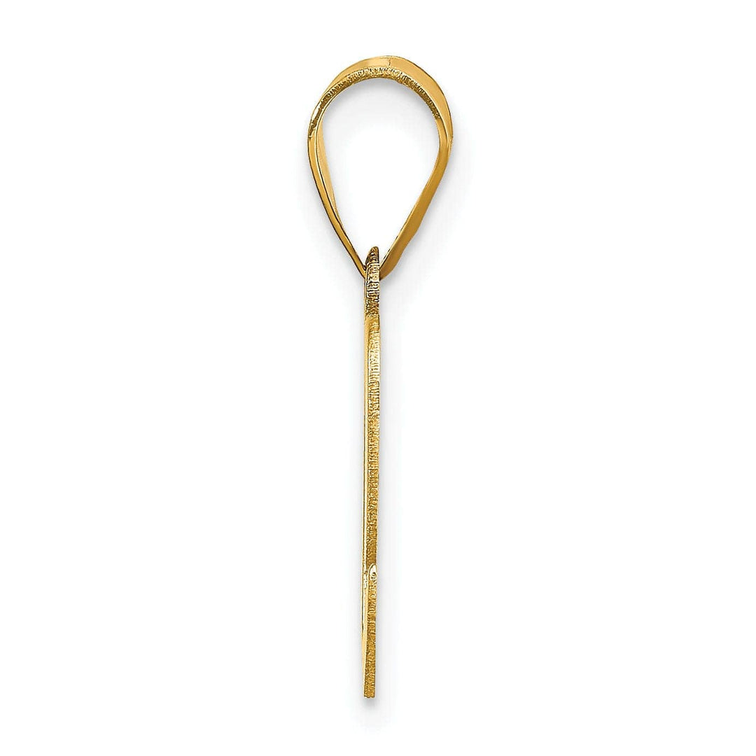 Lovely Rita's Pendants & Charms 14k Yellow Gold Polished Finish Script Design Letter C Initial Pendant