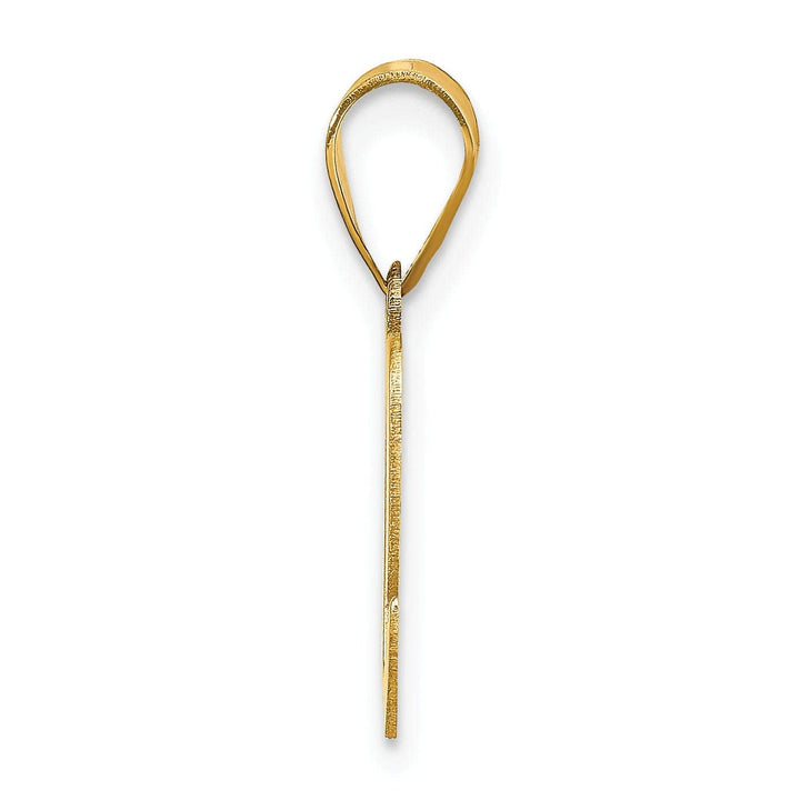 Lovely Rita's Pendants & Charms 14k Yellow Gold Polished Finish Script Design Letter C Initial Pendant