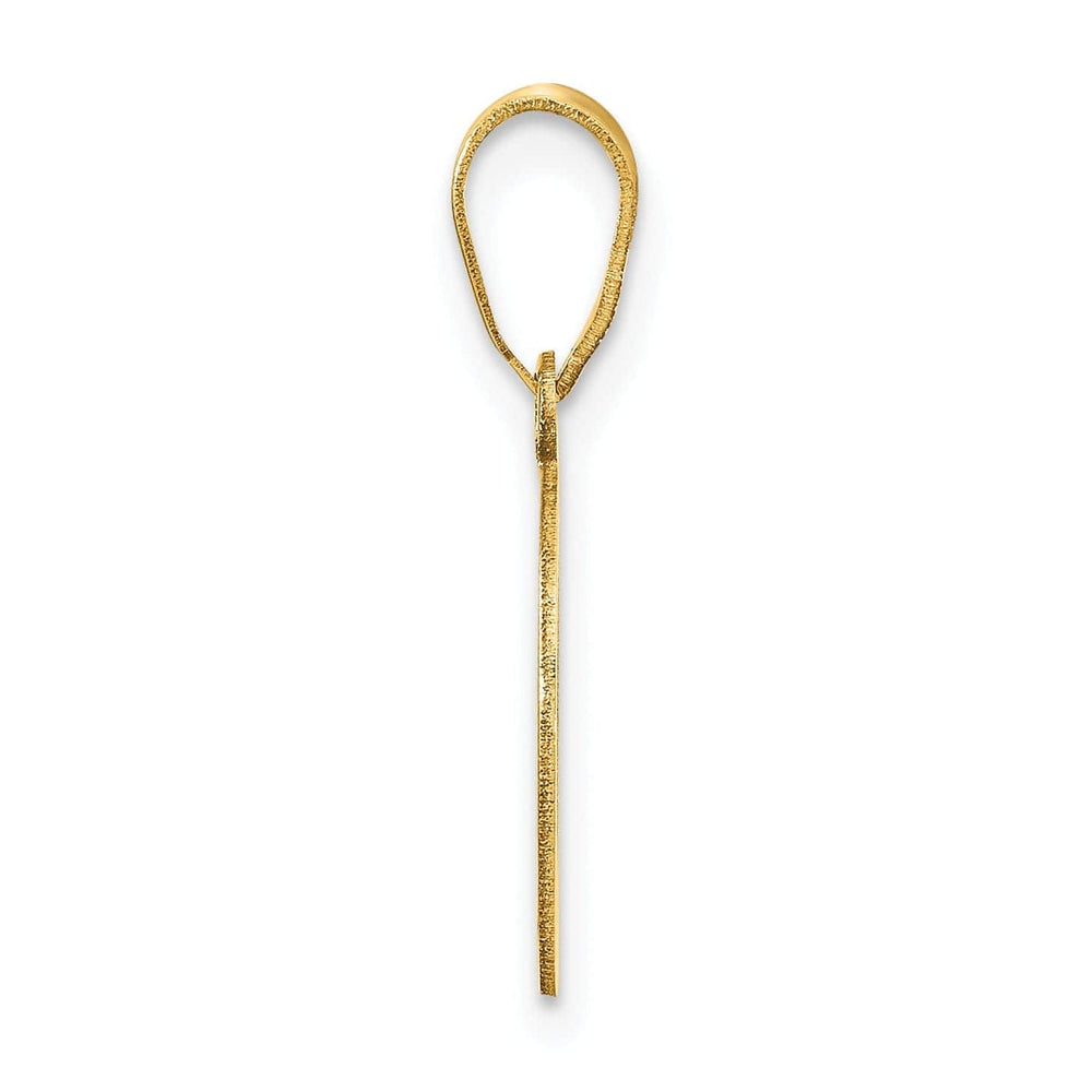 Lovely Rita's Pendants & Charms 14k Yellow Gold Polished Finish Script Design Letter D Initial Pendant