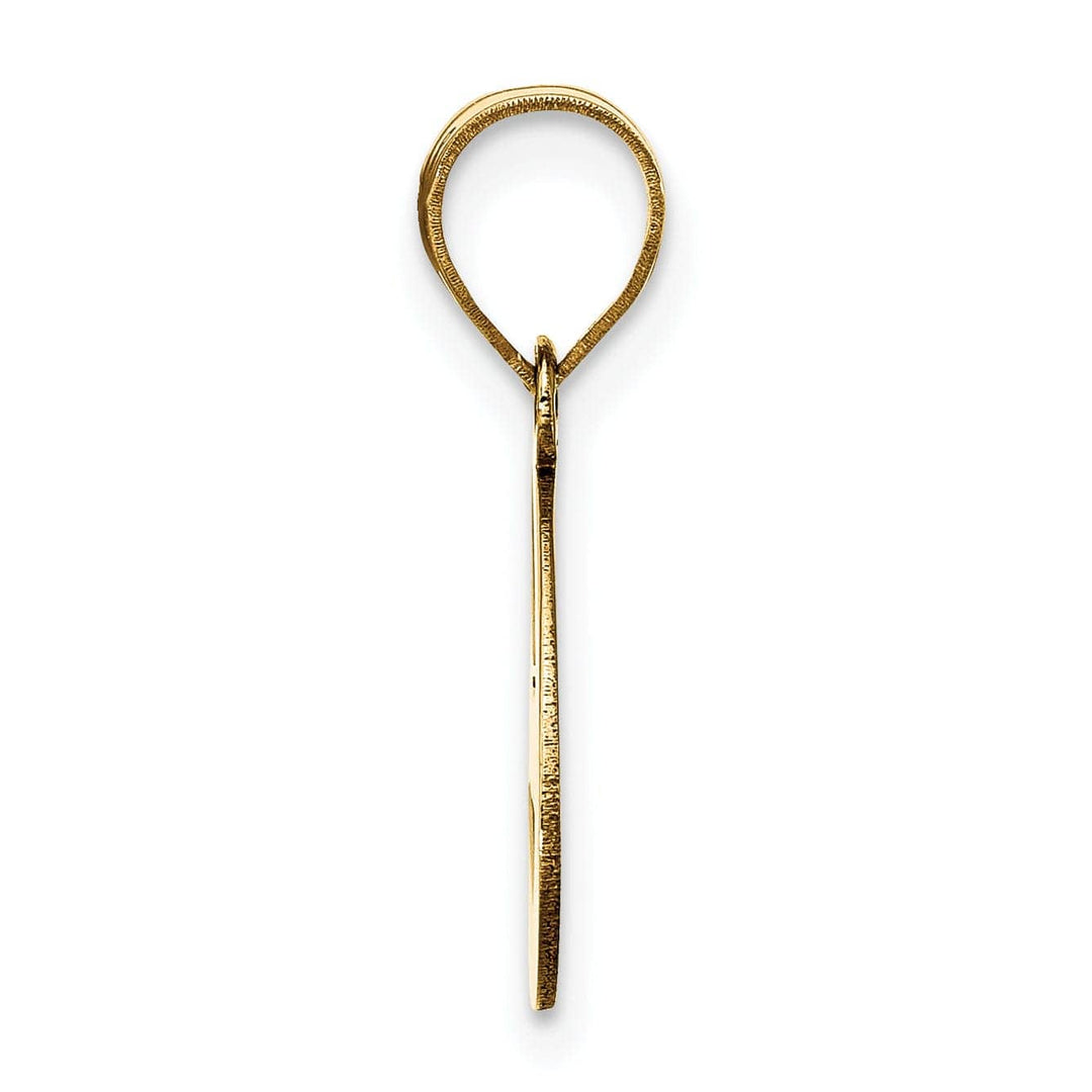 Lovely Rita's Pendants & Charms 14k Yellow Gold Polished Finish Script Design Letter E Initial Pendant