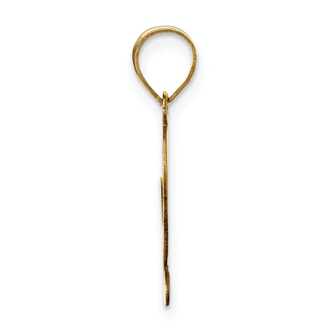 Lovely Rita's Pendants & Charms 14k Yellow Gold Polished Finish Script Design Letter G Initial Pendant