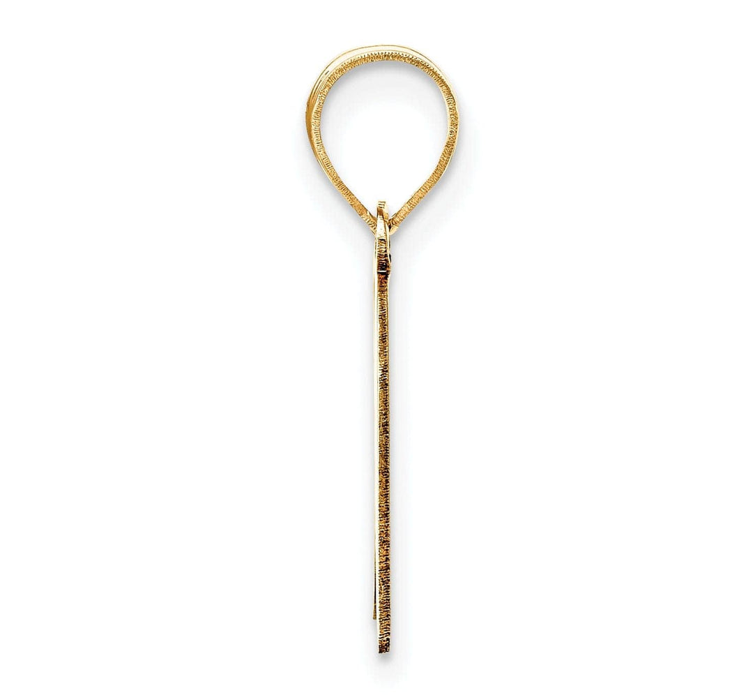 Lovely Rita's Pendants & Charms 14k Yellow Gold Polished Finish Script Design Letter K Initial Pendant