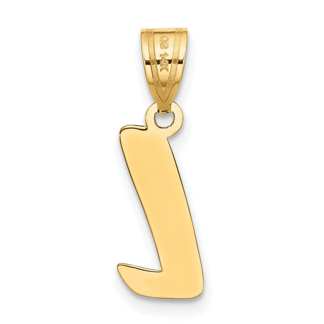 Lovely Rita's Pendants & Charms 14k Yellow Gold Polished Finish Script Design Letter L Initial Pendant