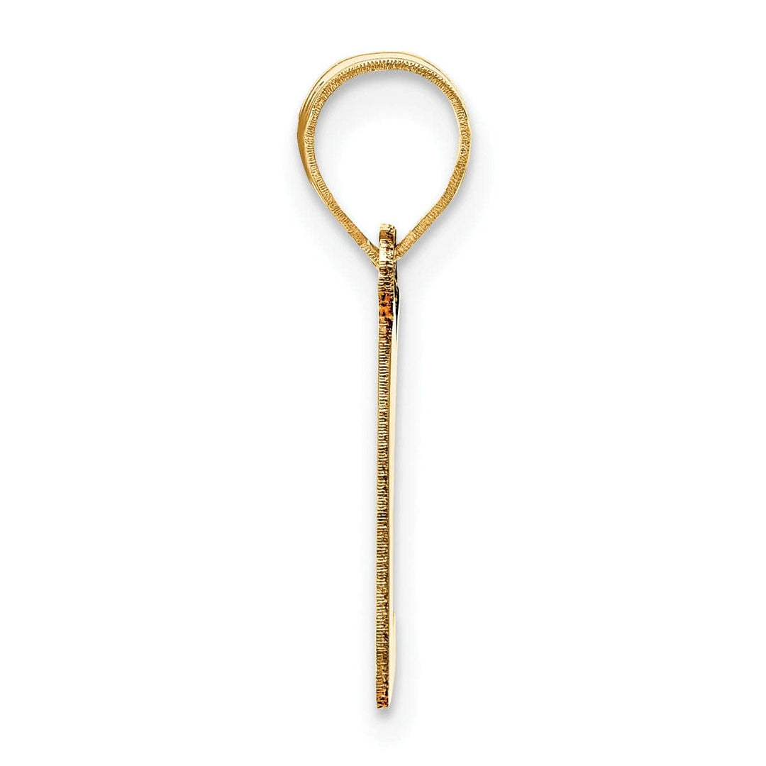 Lovely Rita's Pendants & Charms 14k Yellow Gold Polished Finish Script Design Letter L Initial Pendant