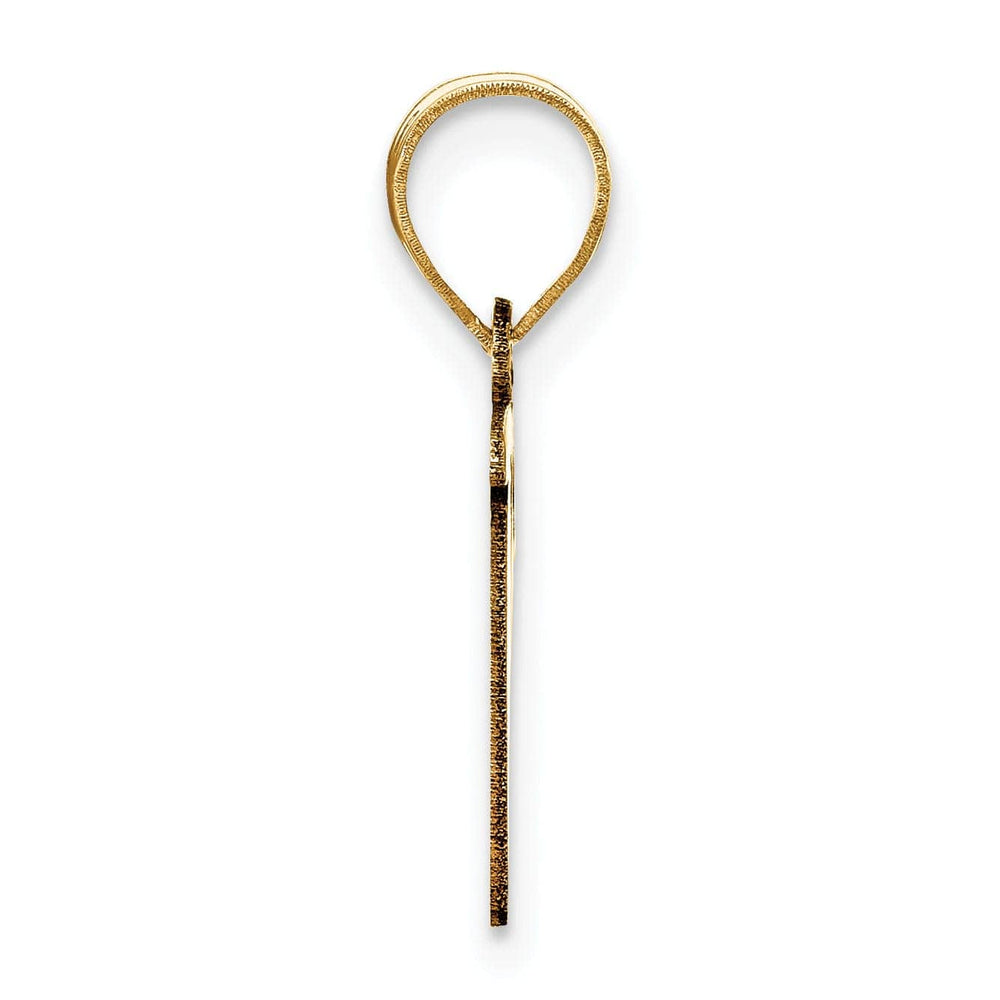 Lovely Rita's Pendants & Charms 14k Yellow Gold Polished Finish Script Design Letter R Initial Pendant