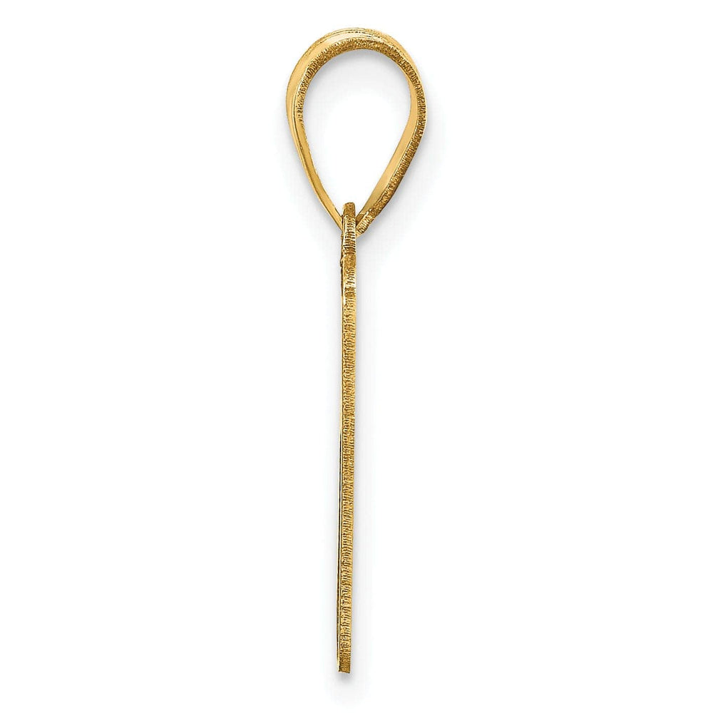 Lovely Rita's Pendants & Charms 14k Yellow Gold Polished Finish Script Design Number 1 Charm Pendant