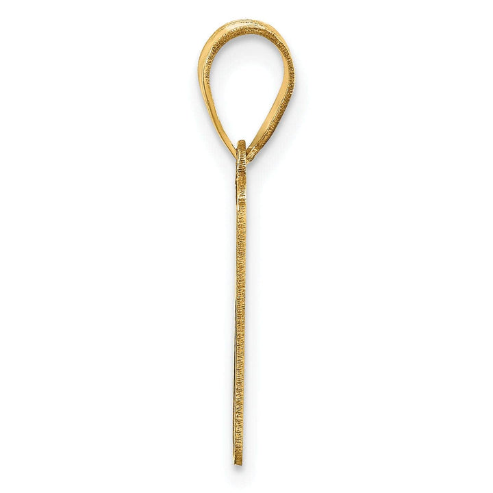 Lovely Rita's Pendants & Charms 14k Yellow Gold Polished Finish Script Design Number 1 Charm Pendant