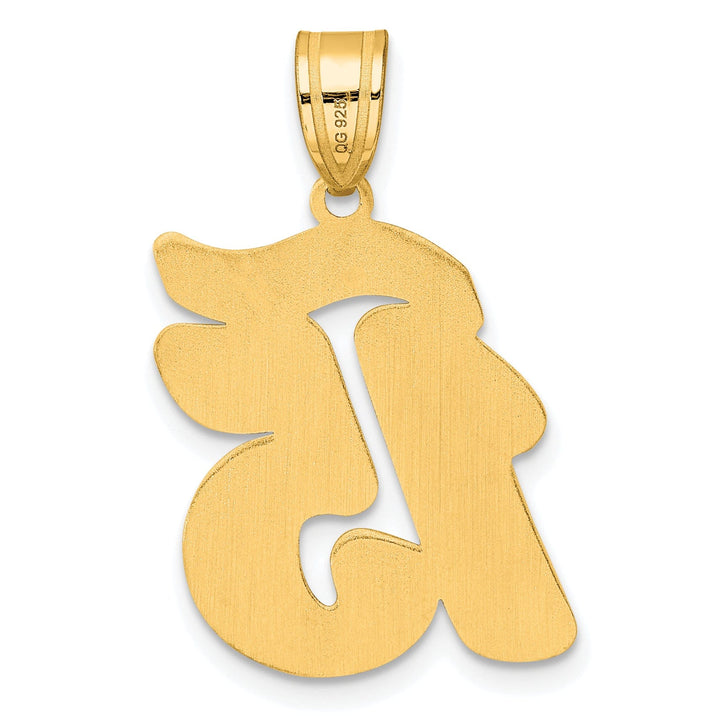Lovely Rita's Pendants & Charms 14k Yellow Gold Polished Finish Script Design Number 15 Charm Pendant