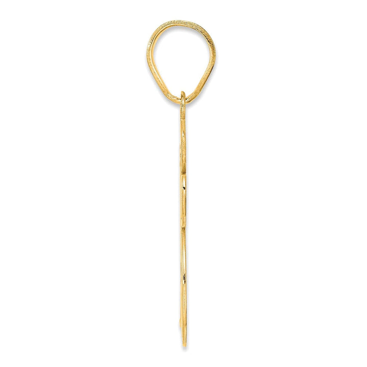 Lovely Rita's Pendants & Charms 14k Yellow Gold Polished Finish Script Design Number 15 Charm Pendant
