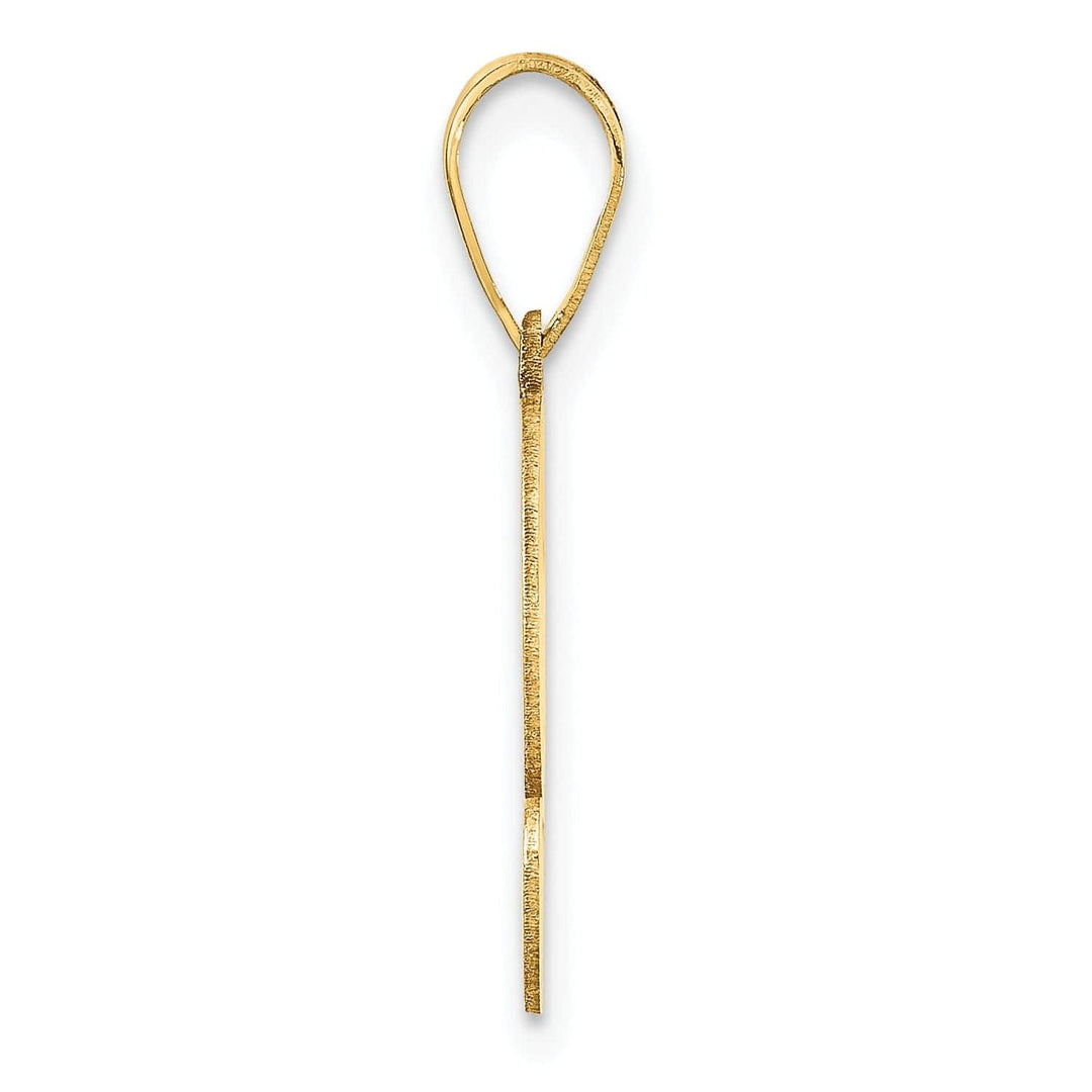 Lovely Rita's Pendants & Charms 14k Yellow Gold Polished Finish Script Design Number 2 Charm Pendant