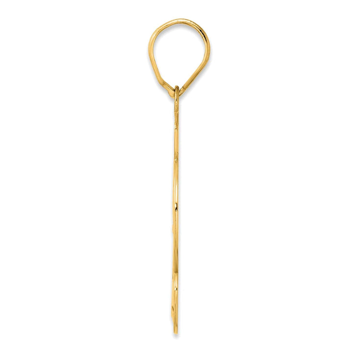 Lovely Rita's Pendants & Charms 14k Yellow Gold Polished Finish Script Design Number 22 Charm Pendant