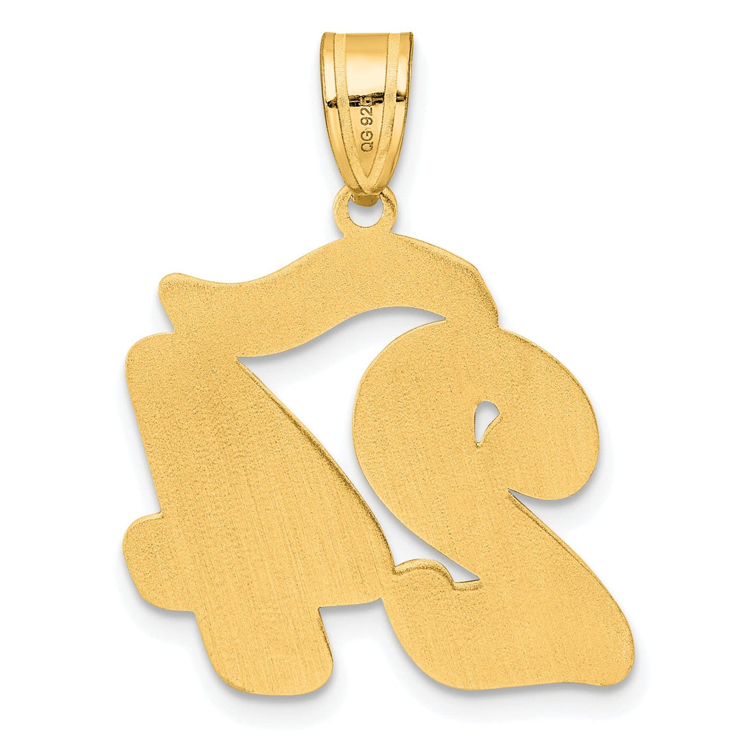 Lovely Rita's Pendants & Charms 14k Yellow Gold Polished Finish Script Design Number 24 Charm Pendant