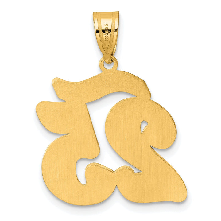 Lovely Rita's Pendants & Charms 14k Yellow Gold Polished Finish Script Design Number 25 Charm Pendant