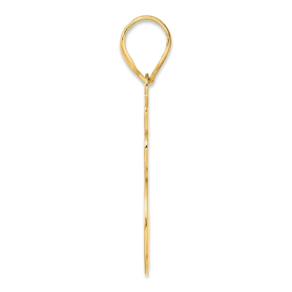 Lovely Rita's Pendants & Charms 14k Yellow Gold Polished Finish Script Design Number 25 Charm Pendant