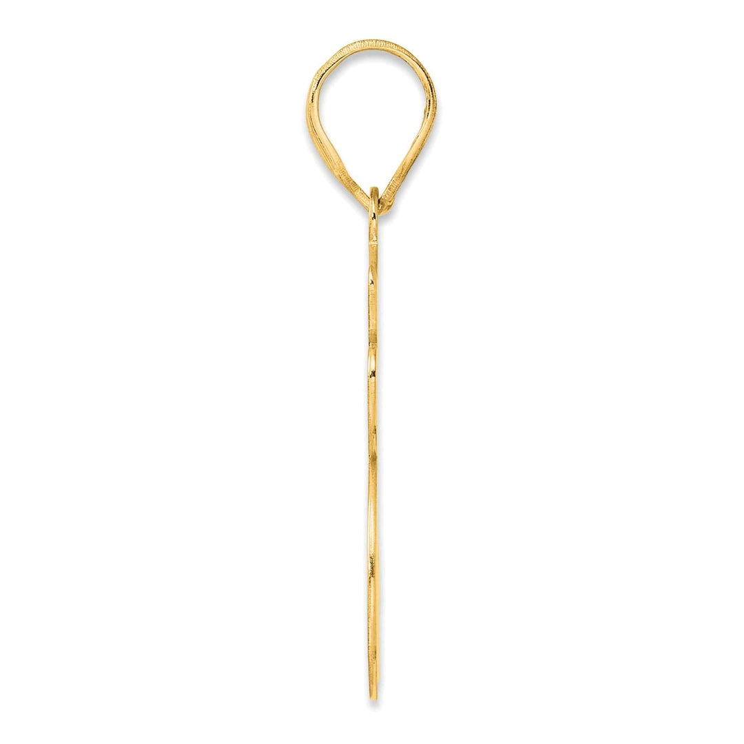 Lovely Rita's Pendants & Charms 14k Yellow Gold Polished Finish Script Design Number 25 Charm Pendant