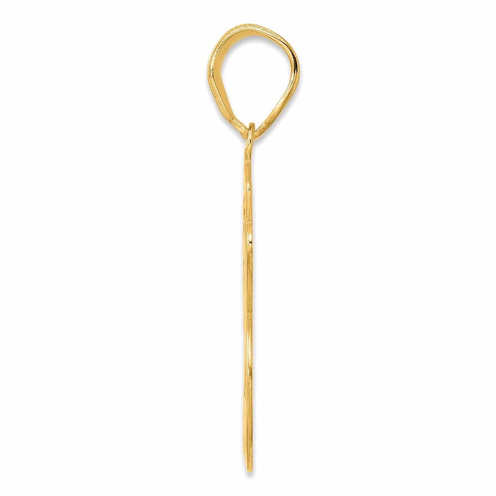 Lovely Rita's Pendants & Charms 14k Yellow Gold Polished Finish Script Design Number 26 Charm Pendant