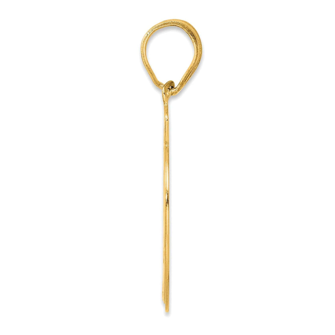 Lovely Rita's Pendants & Charms 14k Yellow Gold Polished Finish Script Design Number 29 Charm Pendant