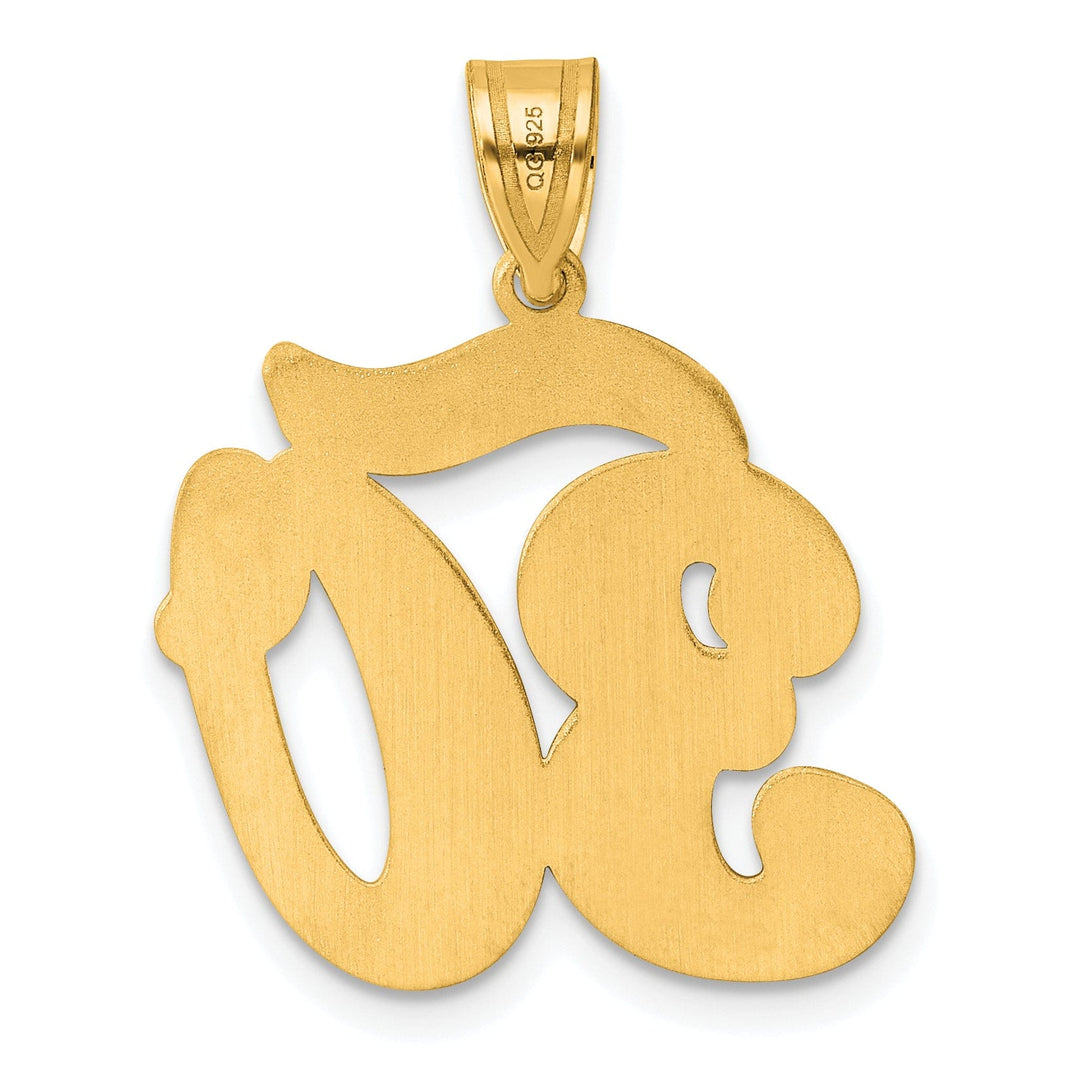 Lovely Rita's Pendants & Charms 14k Yellow Gold Polished Finish Script Design Number 30 Charm Pendant