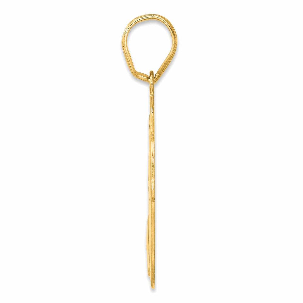 Lovely Rita's Pendants & Charms 14k Yellow Gold Polished Finish Script Design Number 30 Charm Pendant