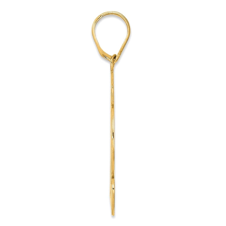 Lovely Rita's Pendants & Charms 14k Yellow Gold Polished Finish Script Design Number 32 Charm Pendant