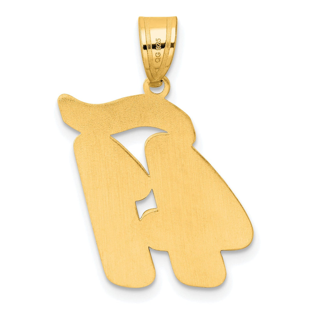 Lovely Rita's Pendants & Charms 14k Yellow Gold Polished Finish Script Design Number 41 Charm Pendant