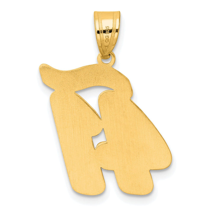 Lovely Rita's Pendants & Charms 14k Yellow Gold Polished Finish Script Design Number 41 Charm Pendant