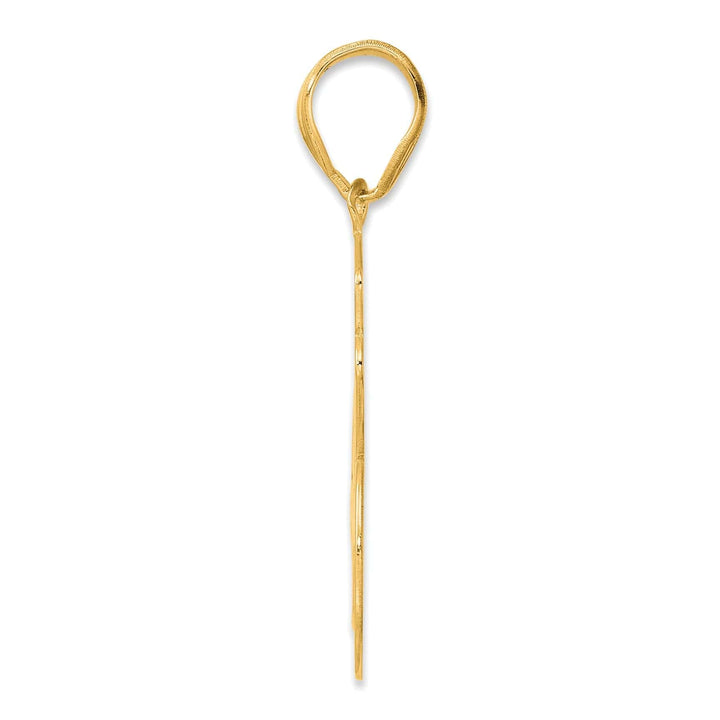 Lovely Rita's Pendants & Charms 14k Yellow Gold Polished Finish Script Design Number 46 Charm Pendant