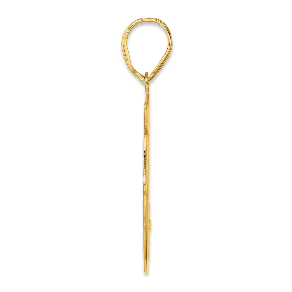 Lovely Rita's Pendants & Charms 14k Yellow Gold Polished Finish Script Design Number 50 Charm Pendant
