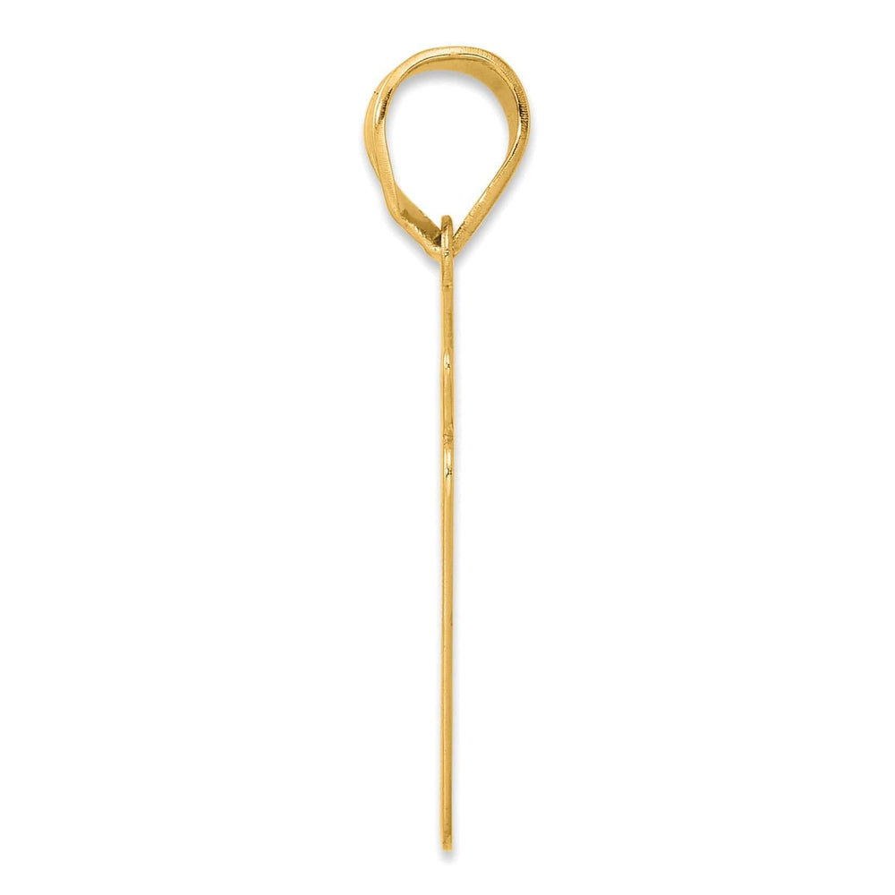 Lovely Rita's Pendants & Charms 14k Yellow Gold Polished Finish Script Design Number 51 Charm Pendant
