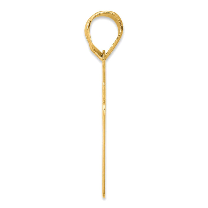 Lovely Rita's Pendants & Charms 14k Yellow Gold Polished Finish Script Design Number 51 Charm Pendant