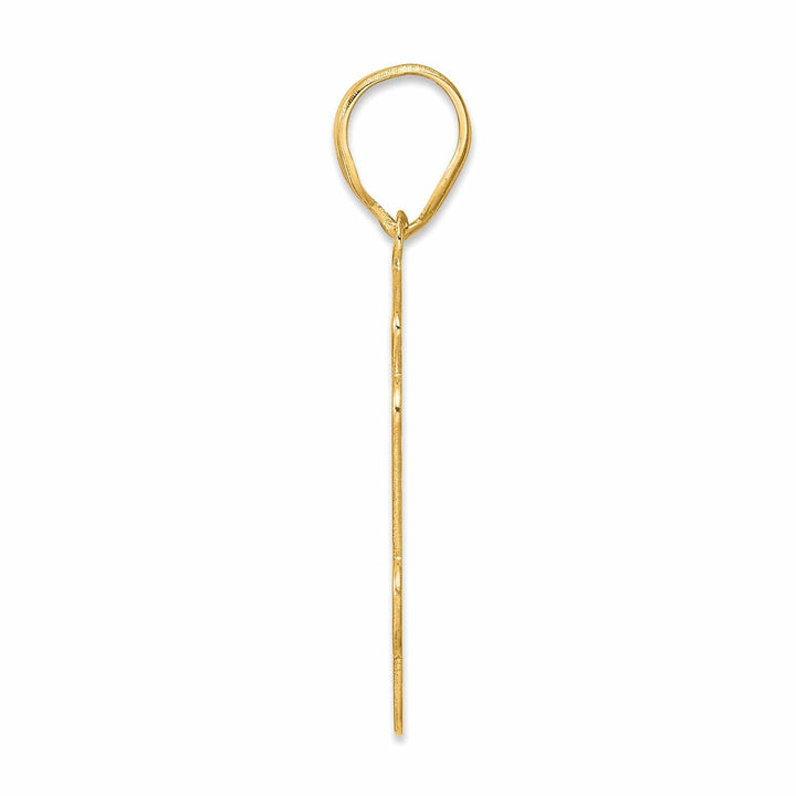 Lovely Rita's Pendants & Charms 14k Yellow Gold Polished Finish Script Design Number 54 Charm Pendant