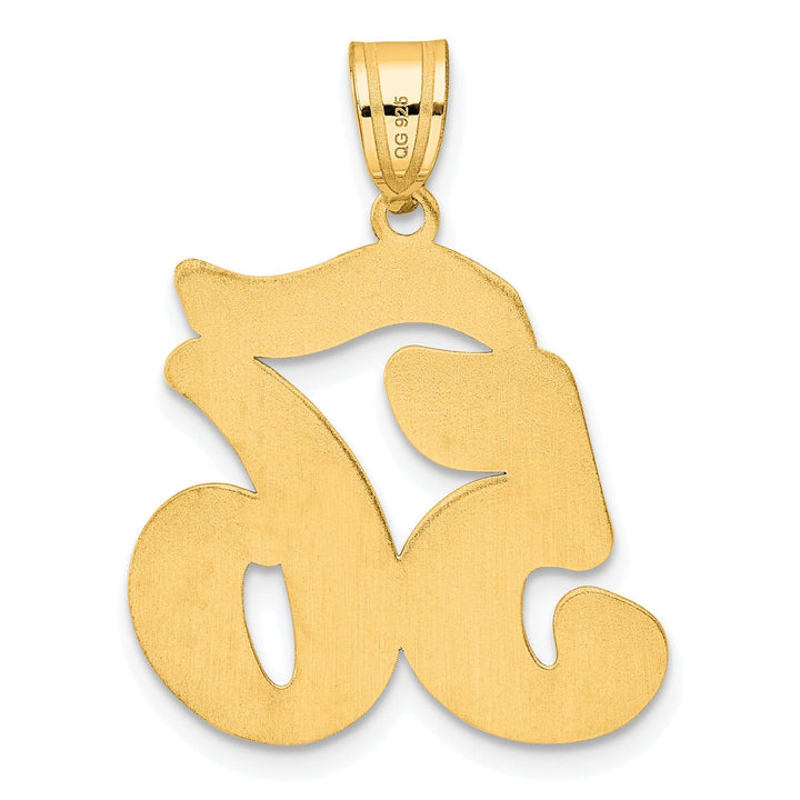 Lovely Rita's Pendants & Charms 14k Yellow Gold Polished Finish Script Design Number 56 Charm Pendant
