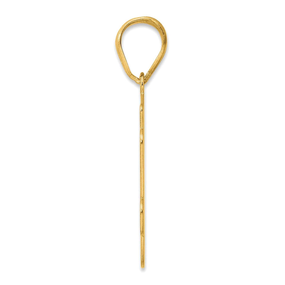 Lovely Rita's Pendants & Charms 14k Yellow Gold Polished Finish Script Design Number 64 Charm Pendant