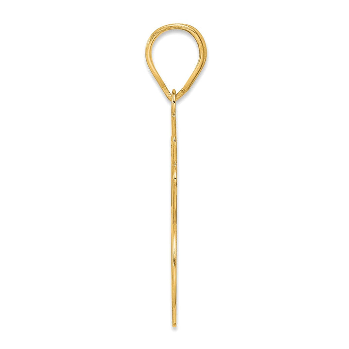 Lovely Rita's Pendants & Charms 14k Yellow Gold Polished Finish Script Design Number 66 Charm Pendant