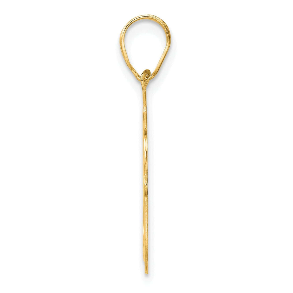 Lovely Rita's Pendants & Charms 14k Yellow Gold Polished Finish Script Design Number 80 Charm Pendant