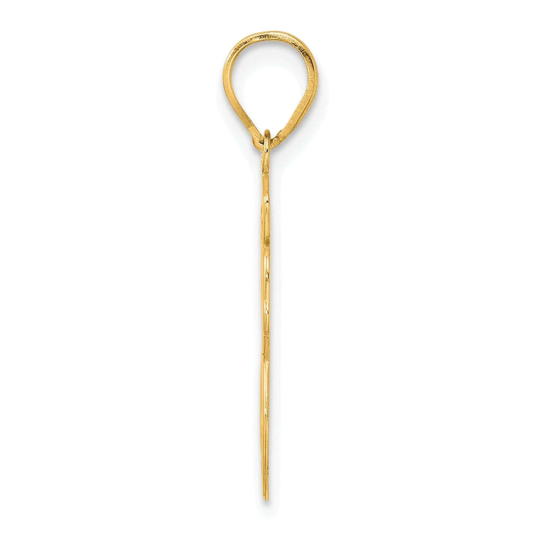 Lovely Rita's Pendants & Charms 14k Yellow Gold Polished Finish Script Design Number 88 Charm Pendant