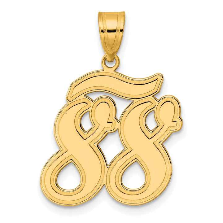 Lovely Rita's Pendants & Charms 14k Yellow Gold Polished Finish Script Design Number 88 Charm Pendant