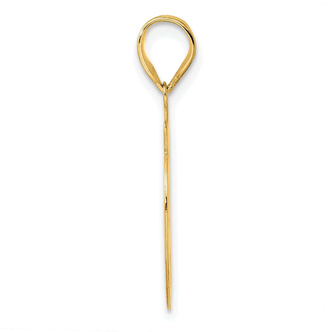 Lovely Rita's Pendants & Charms 14k Yellow Gold Polished Finish Script Design Number 99 Charm Pendant