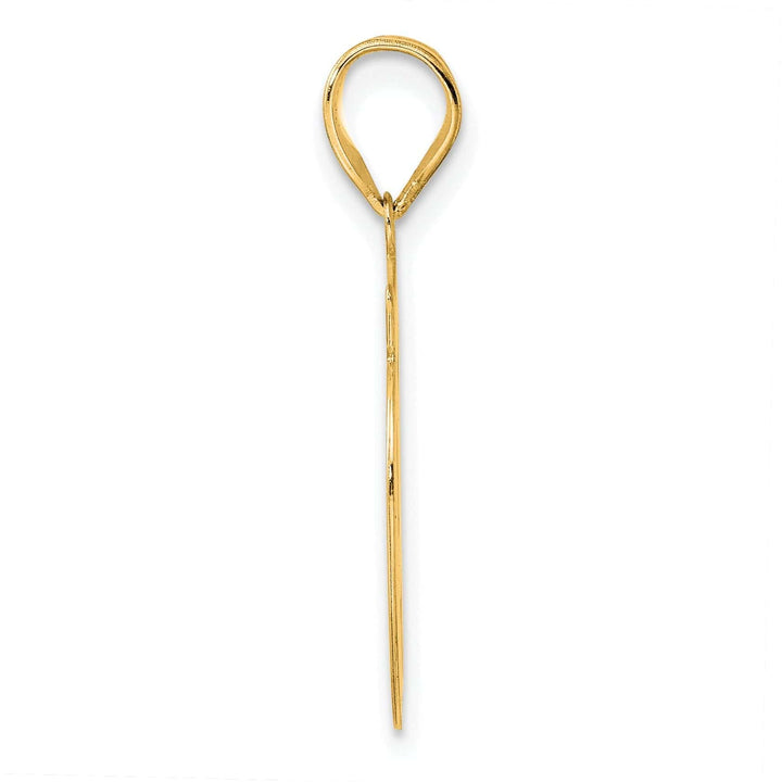 Lovely Rita's Pendants & Charms 14k Yellow Gold Polished Finish Script Design Number 99 Charm Pendant