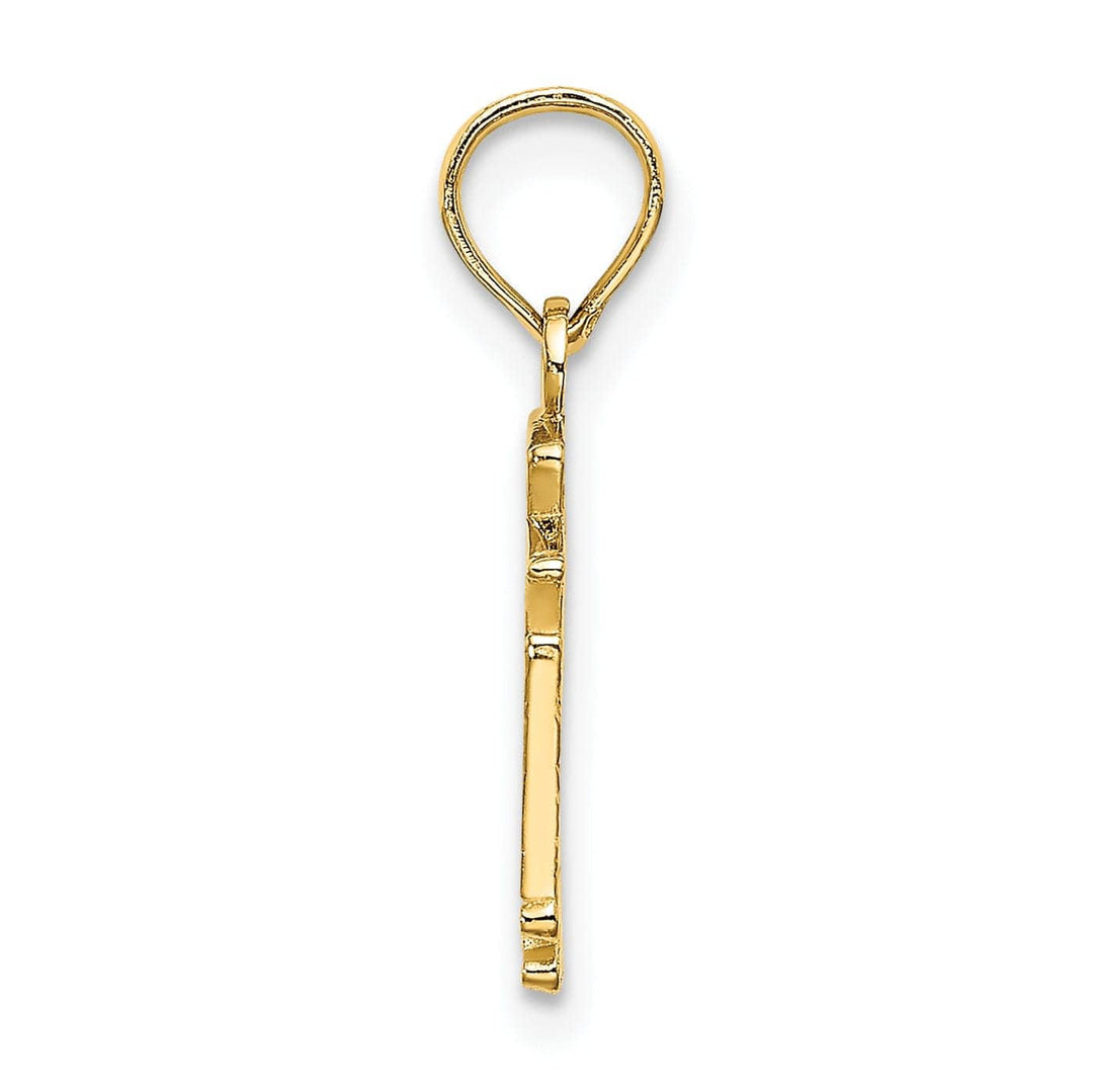 Lovely Rita's Pendants & Charms 14k Yellow Gold Polished Finish SF ( SAN FRANCISCO ) Cable Car Design Charm Pendant