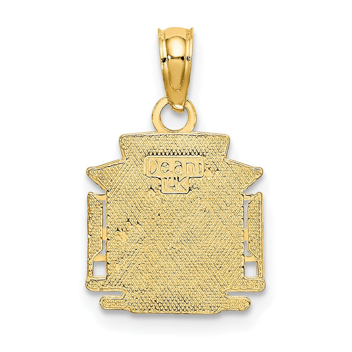 Lovely Rita's Pendants & Charms 14k Yellow Gold Polished Finish SF ( SAN FRANCISCO ) Cable Car Design Charm Pendant