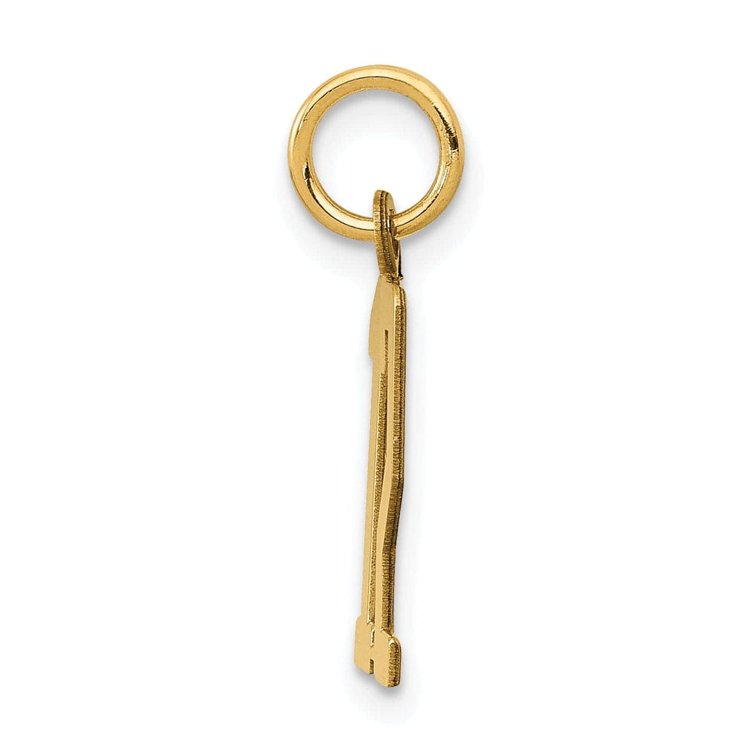 Lovely Rita's Pendants & Charms 14K Yellow Gold Polished Finish Small Size Elongated Shape Number 12 Charm Pendant