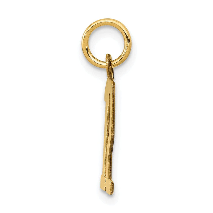 Lovely Rita's Pendants & Charms 14K Yellow Gold Polished Finish Small Size Elongated Shape Number 12 Charm Pendant