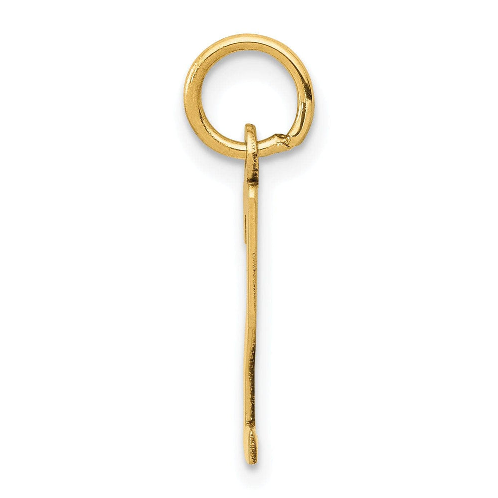 Lovely Rita's Pendants & Charms 14K Yellow Gold Polished Finish Small Size Elongated Shape Number 2 Charm Pendant