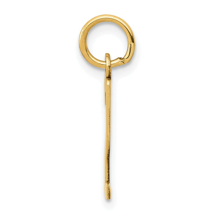 Lovely Rita's Pendants & Charms 14K Yellow Gold Polished Finish Small Size Elongated Shape Number 2 Charm Pendant