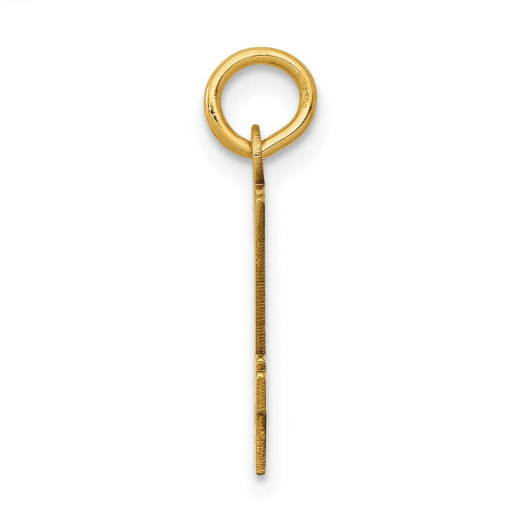 Lovely Rita's Pendants & Charms 14K Yellow Gold Polished Finish Small Size Elongated Shape Number 24 Charm Pendant