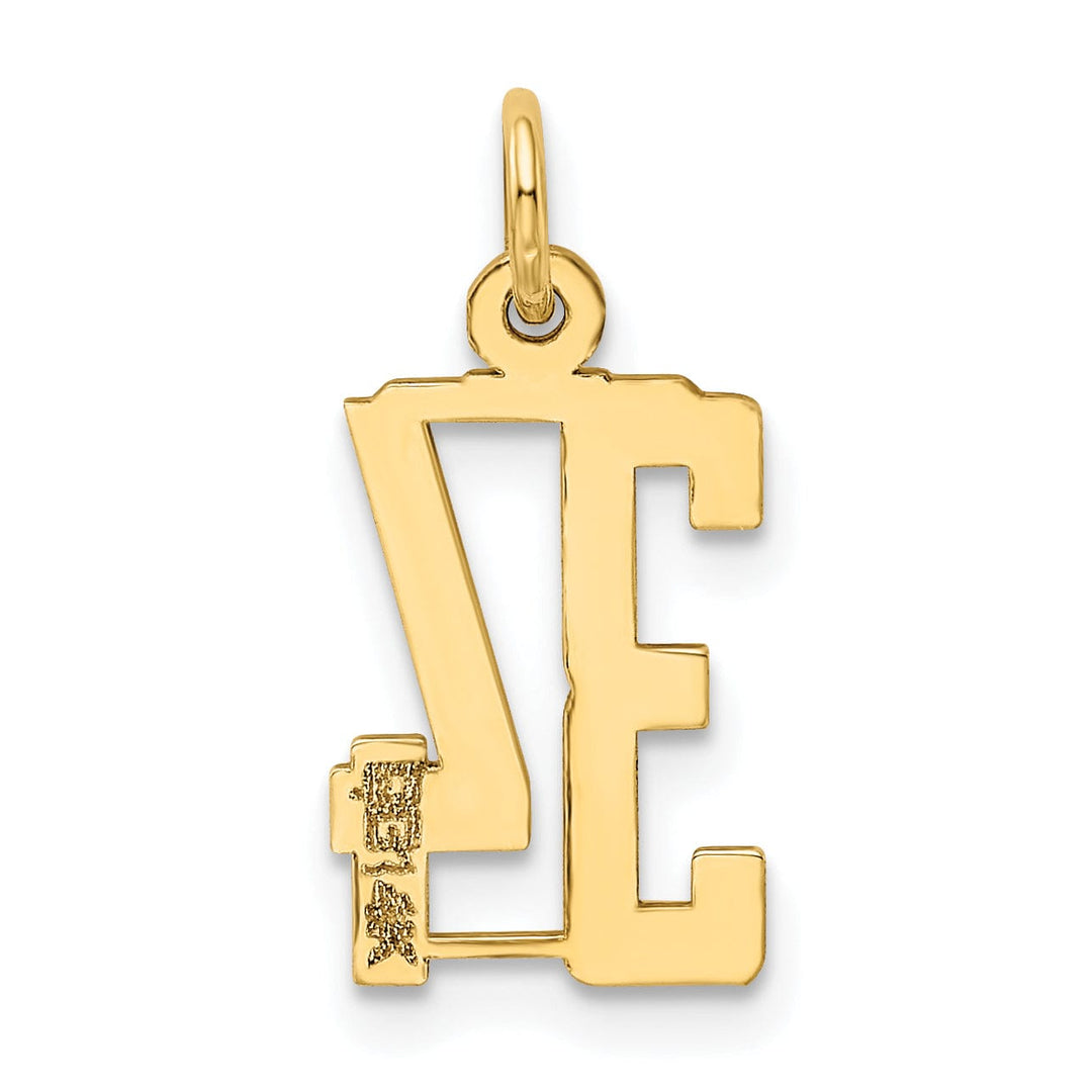 Lovely Rita's Pendants & Charms 14K Yellow Gold Polished Finish Small Size Elongated Shape Number 34 Charm Pendant