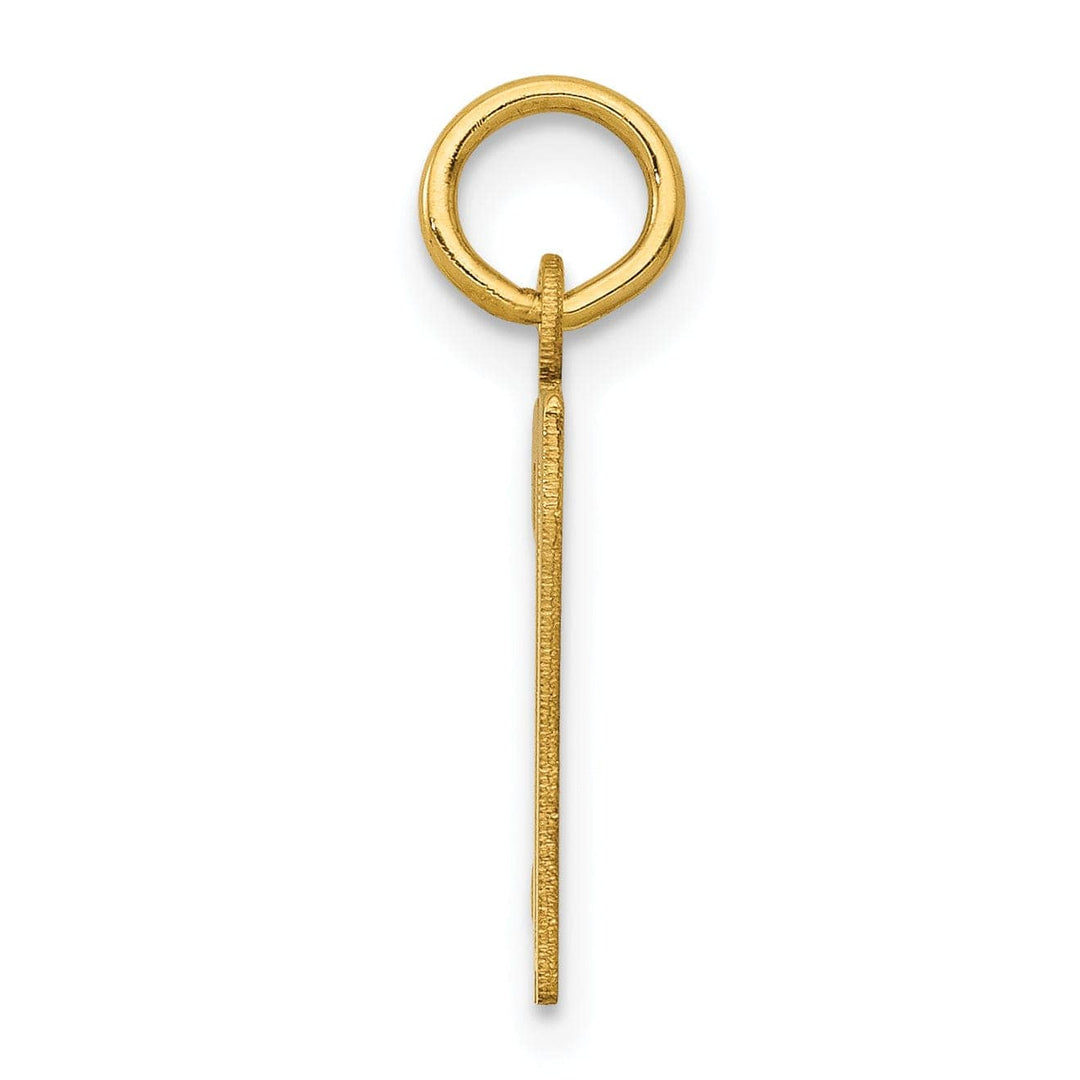 Lovely Rita's Pendants & Charms 14K Yellow Gold Polished Finish Small Size Elongated Shape Number 37 Charm Pendant